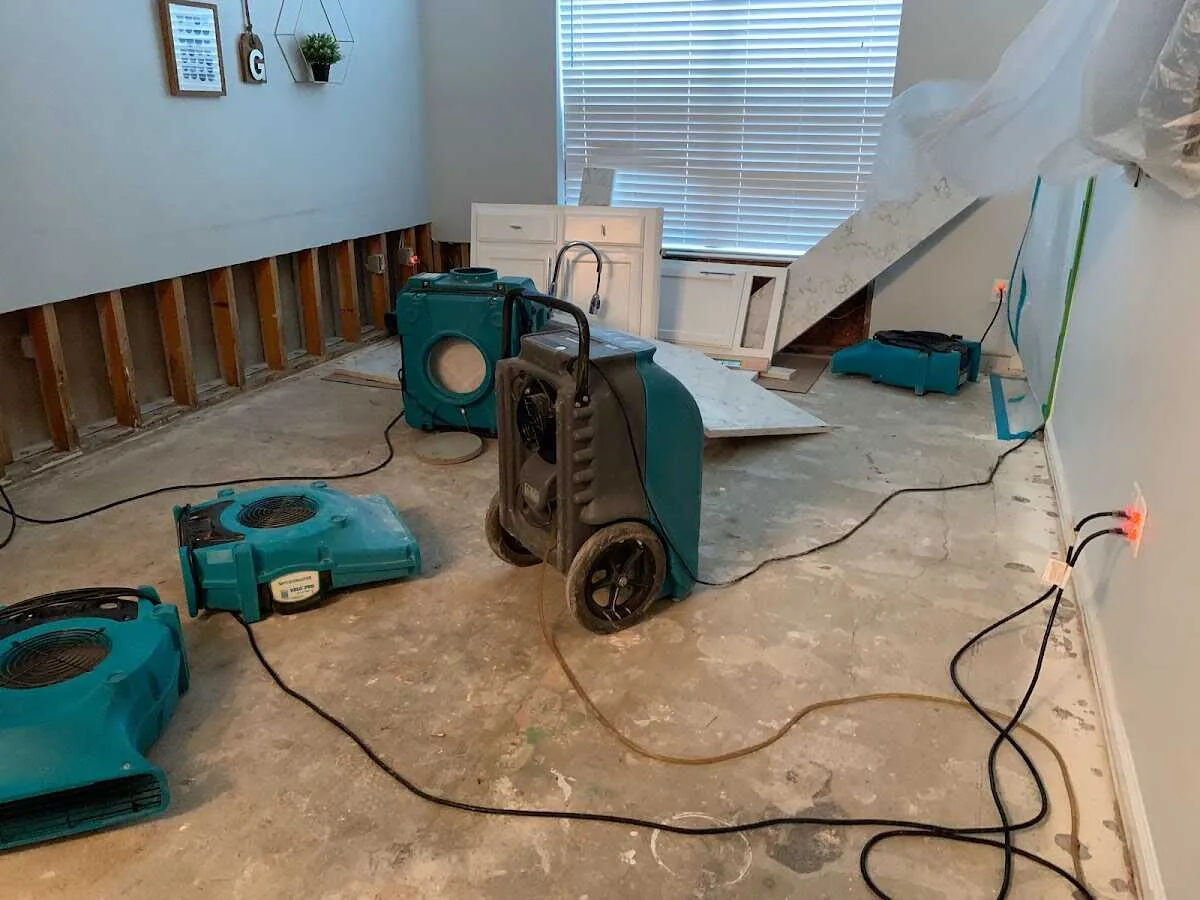 Dehumidifier in flood-cut room for Water Extraction & Removal in Falls